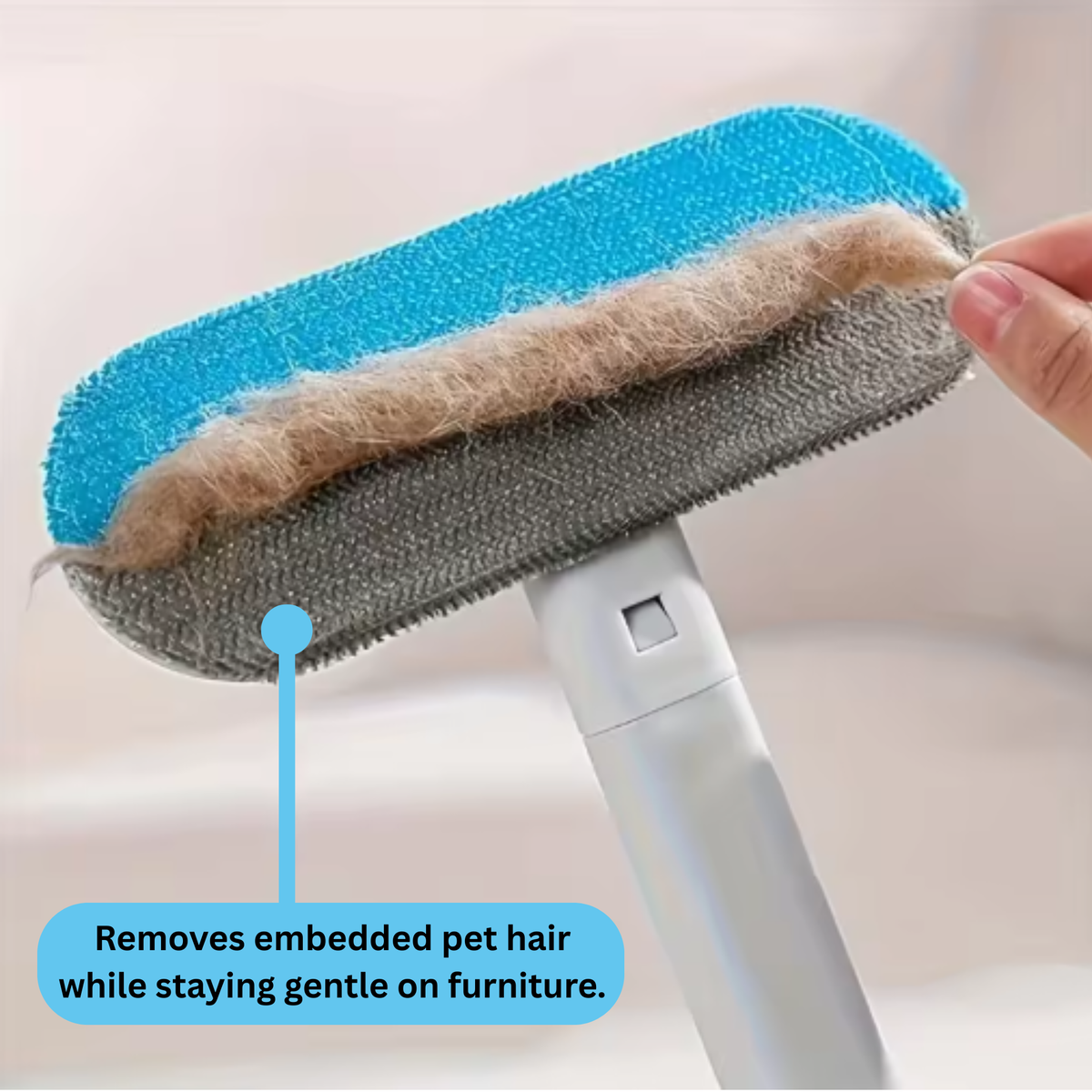 Reusable Pet Hair Remover Brush for Carpets, Couches & Furniture